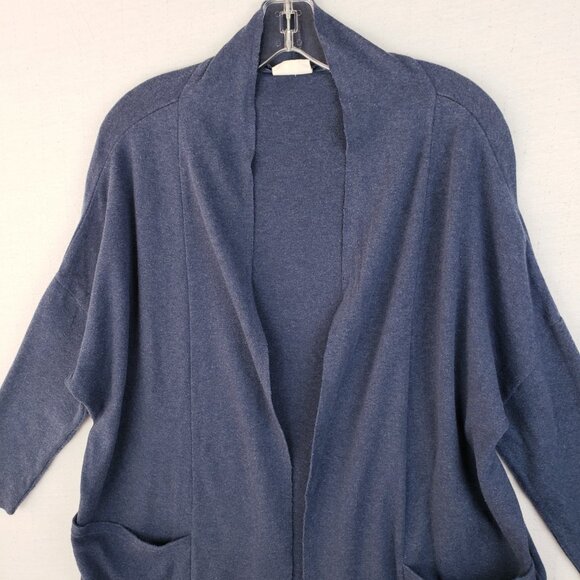 Pact Airplane Cardigan Organic Cotton Navy Blue Pockets size XS/S Travel Lounge - Picture 4 of 12